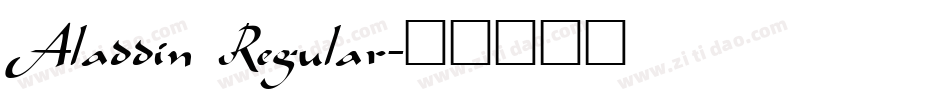 Aladdin Regular字体转换